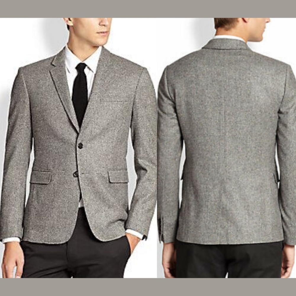 NWT $995‎ Burberry London Wool Herringbone Sportcoat Jacket [SZ 56R ]
